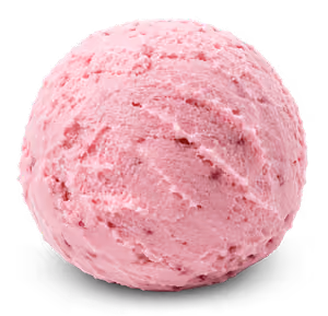 Eiskugel Johannisbeer der Sylter Eismanufaktur
