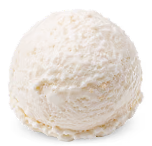 Eiskugel Kokos der Sylter Eismanufaktur