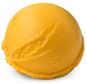 Eiskugel Mango der Sylter Eismanufaktur